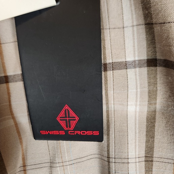 Swiss Cross Men's Casual Shorts 40X12‎ w/ Belt Plaid Beige Pack-39 NWT - Picture 7 of 16